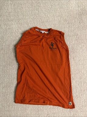 Baobab Collection Men's Orange Sleeveless Tank with Logo